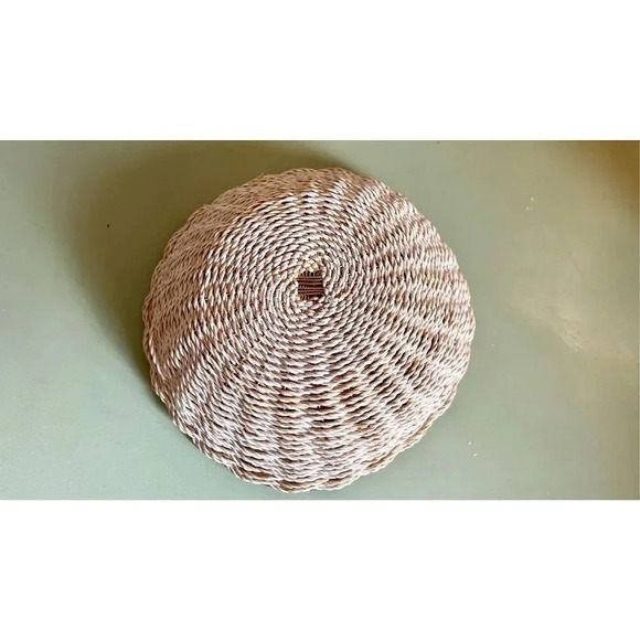 Traditional African Woven Basket Natural 10”x3.5” Decor Handmade - Picture 5 of 9